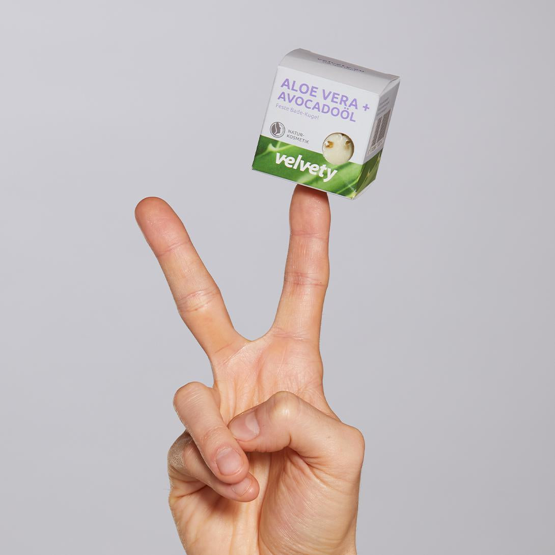 Velvety Koupelová bomba s avokádovým olejem - Aloe vera & lemongrass (50 g)