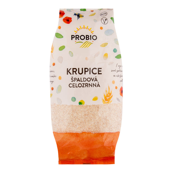 210066 Krupice špaldová celozrnná 400 g BIO PROBIO-1