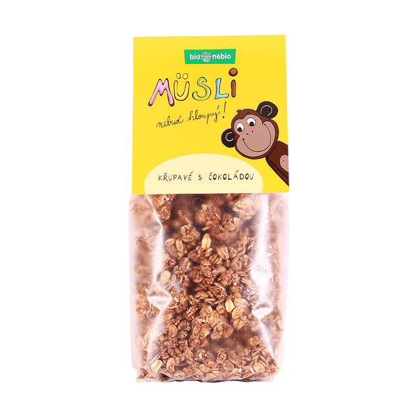 230153 Müsli Nebuď hloupý! Křupavé s čokoládou 300 g BIO BIO NEBIO-1