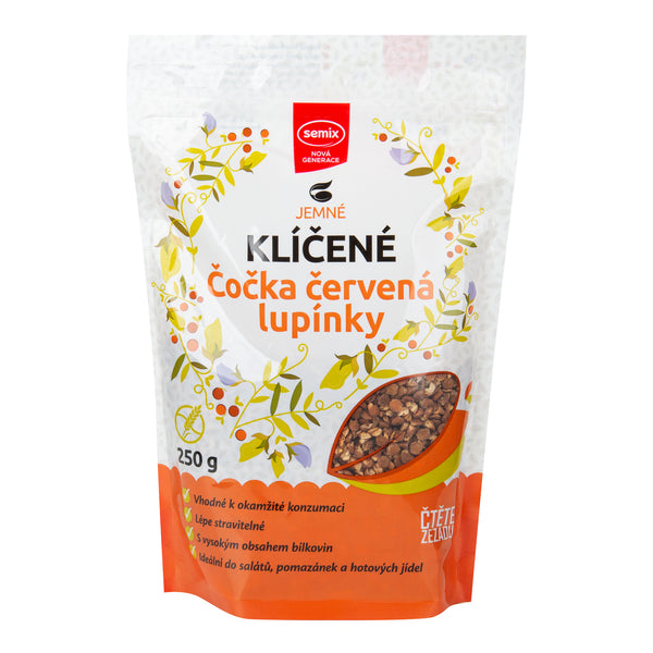 232062 Lupínky z červené čočky klíčené 250 g SEMIX-1