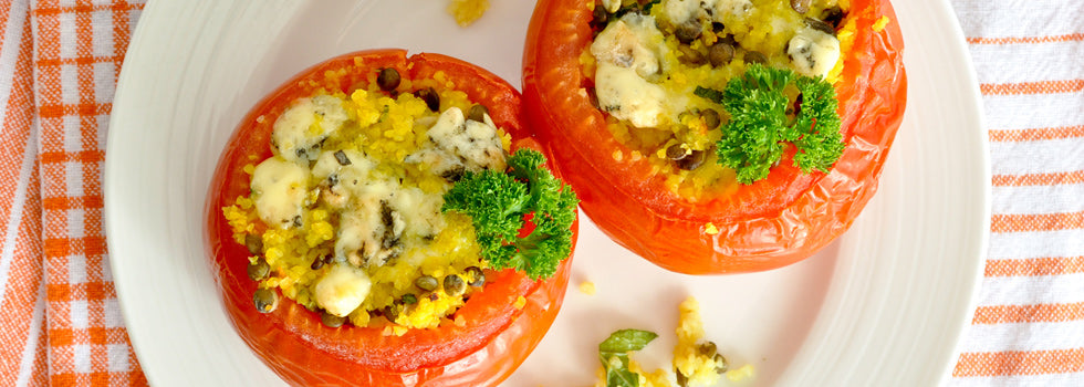 Zapečená rajčata s bulgurem