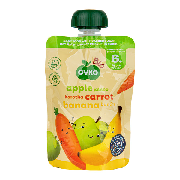330076 Příkrm jablko, mrkev, banán 90 g BIO OVKO-1
