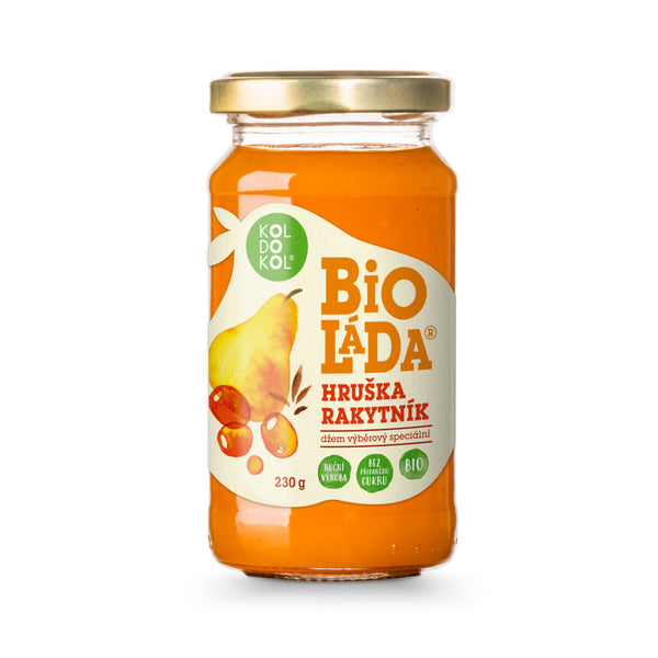 330113 Bioláda pomazánka ovocná rakytník a hruška 230 g BIO KOLDOKOL-1