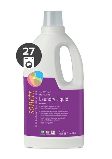 Sonett Univerzální tekutý prací gel na bílé i barevné prádlo BIO - 2 l - pošk. obal