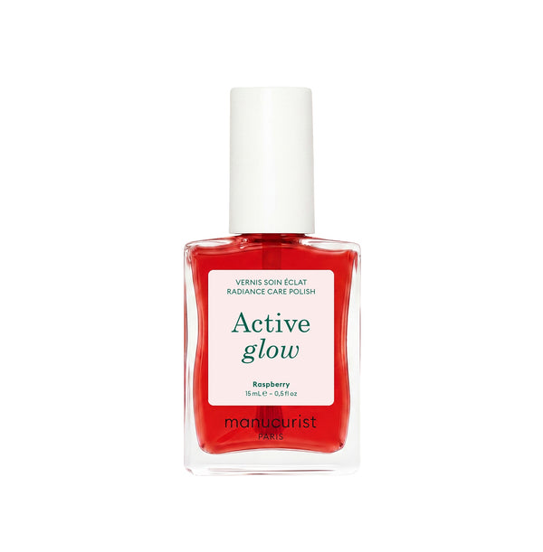 Manucurist Green Pečující schnoucí lak na nehty Active Glow - Raspberry (15 ml)