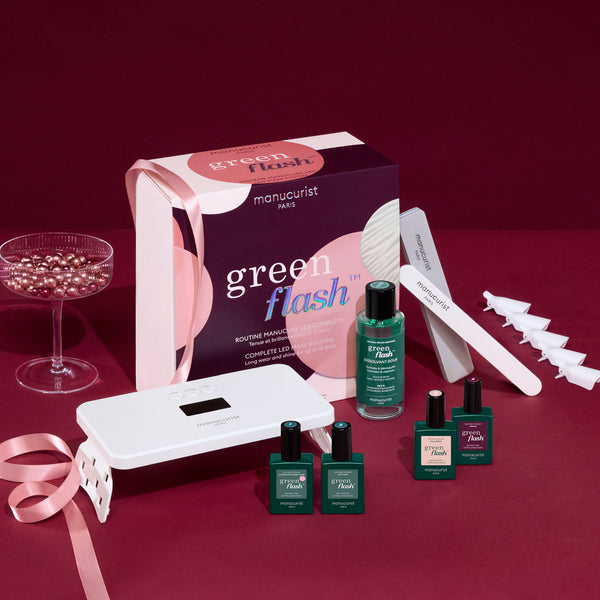 Manucurist Dárková sada Green Flash LED Kit 36W - Prune a Pale Rose