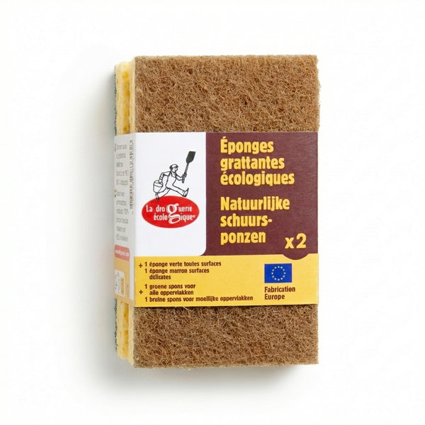 La Droguerie Ecologique by Ecodis Sada houbiček na nádobí - zelená a hnědá (2 ks)