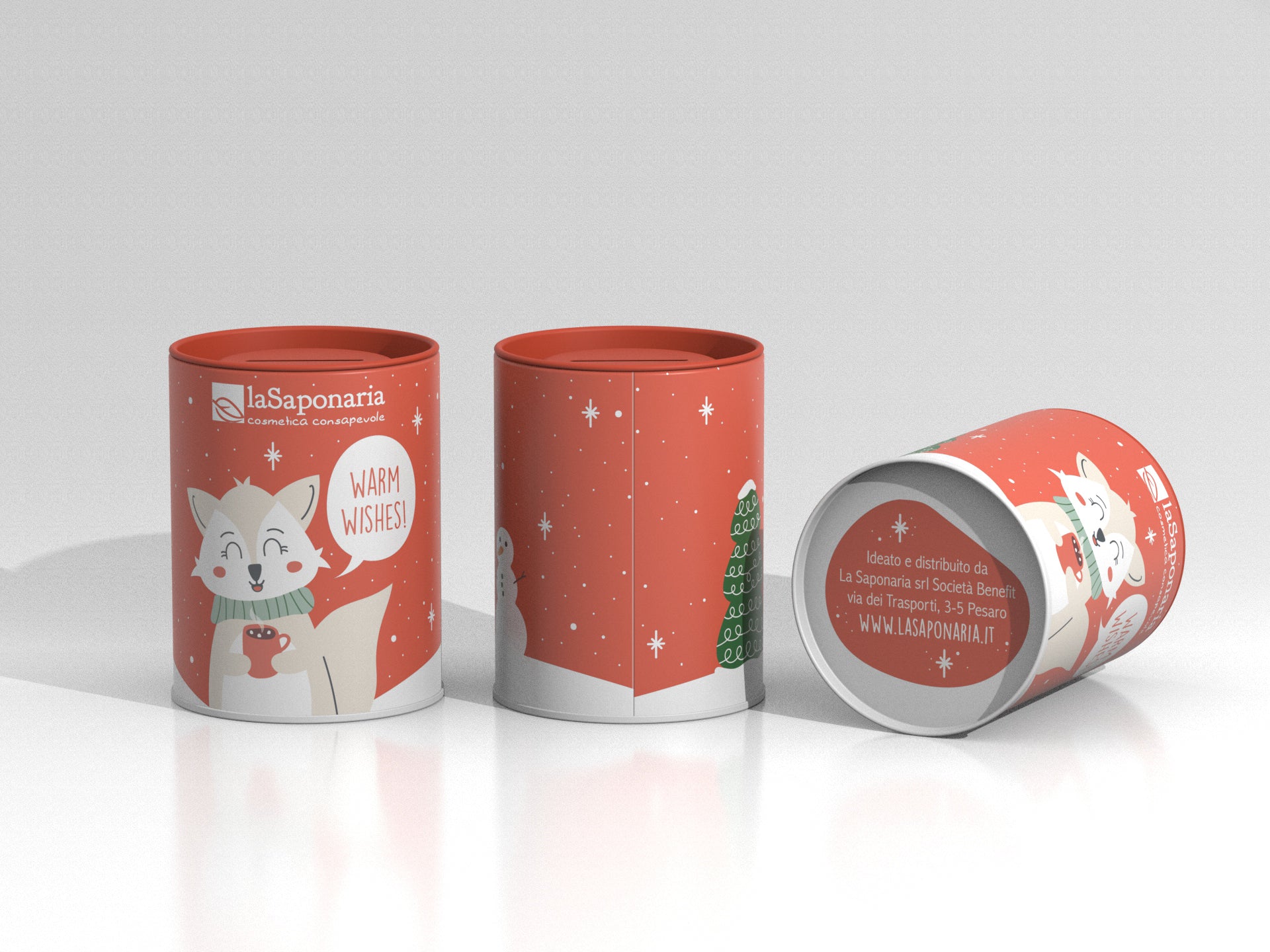 laSaponaria Dárková kosmetická sada Pokladnička (2 ks) - Polární liška