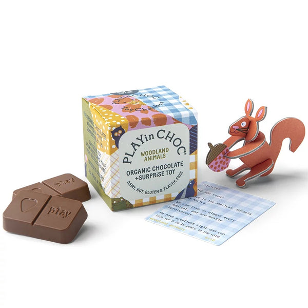 PLAYinCHOC Čokoláda Lesní zvířátka BIO (20 g)