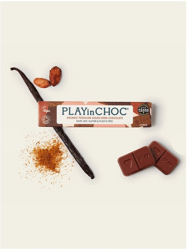 PLAYinCHOC Tmavá čokoláda Peru BIO (30 g)