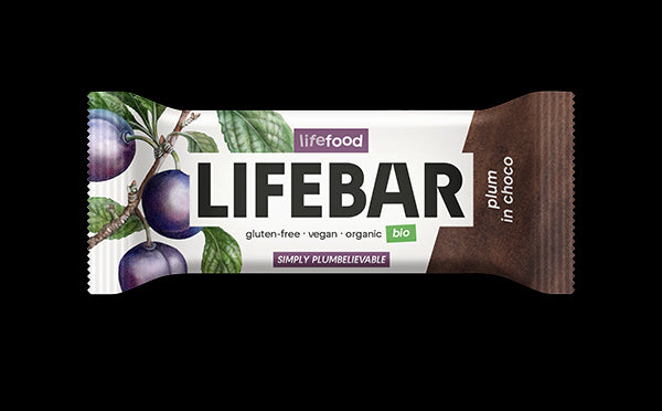 Lifefood Lifebar InChoco Tyčinka švestka RAW BIO (40 g)