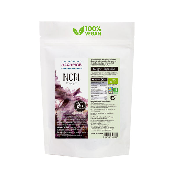 480012 Mořské řasy Nori vločky 50 g BIO ALGAMAR-1