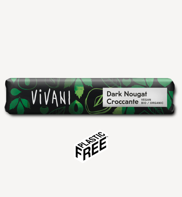 Vivani Čokoládová tyčinka s tmavým nugátem a krokantem BIO (35 g)