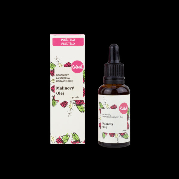 Kvitok Malinový pleťový olej nerafinovaný BIO (30 ml) - pošk. obal