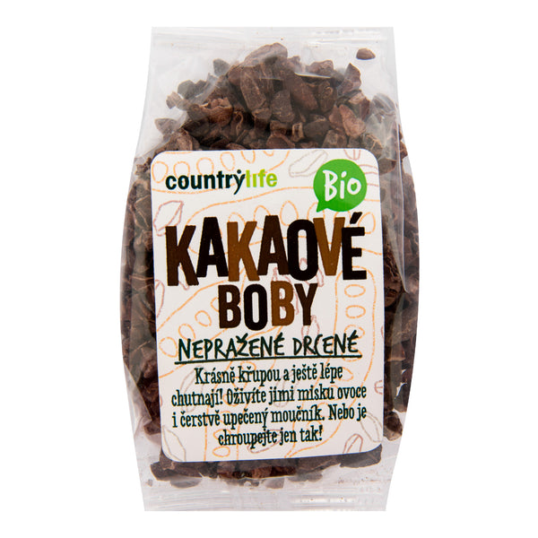521008 Kakaové boby nepražené drcené 100 g BIO COUNTRY LIFE-1