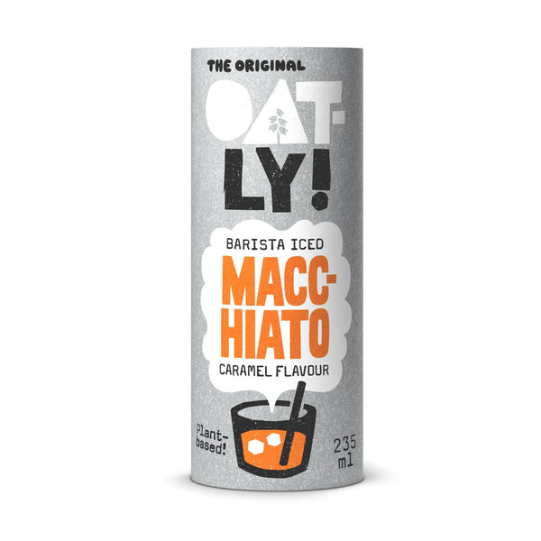 Oatly! Nápoj ovesný Barista Iced Macchiato s příchutí karamelu (235 ml)