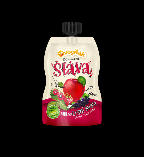 552110 Mošt ovocný jablko-lesní ovoce 200 ml   OVOCŇÁK-1