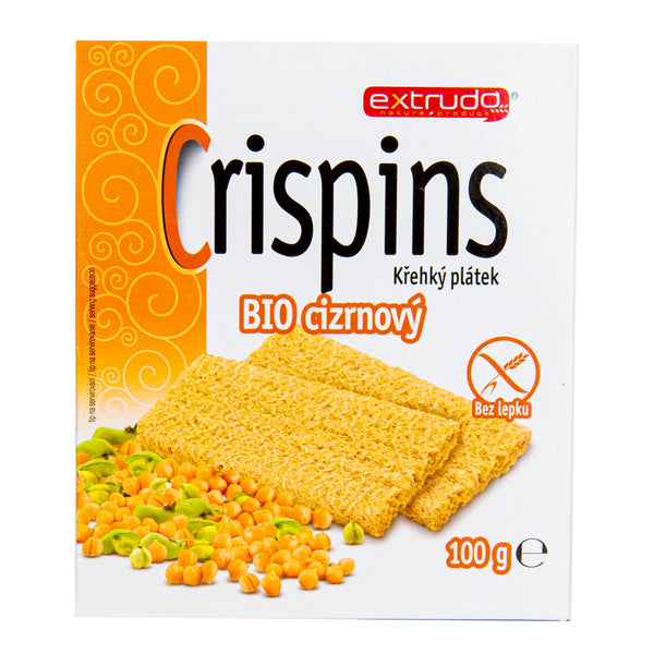 610053 Chlebíček cizrnový Crispins bezlepkový 100 g BIO EXTRUDO-4