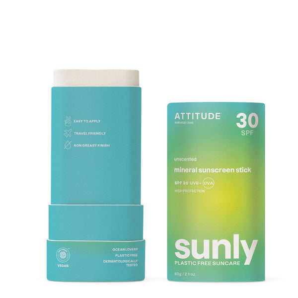Attitude Opalovací krém v tyčince SPF 30 bez vůně - celé tělo (60 g)