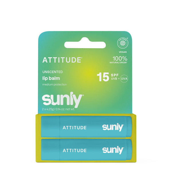 Attitude Balzám na rty SPF 15 bez vůně - duopack (2 x 4,3 g)