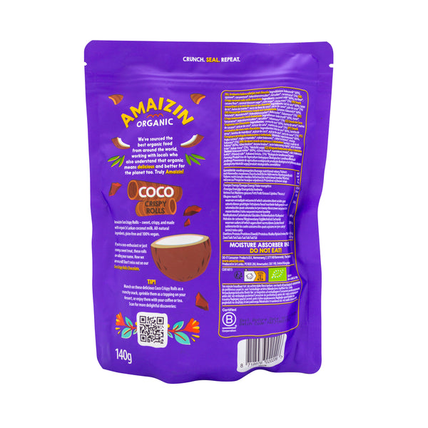 630326 Trubičky kokosové s čokoládou 140 g BIO AMAIZIN -2
