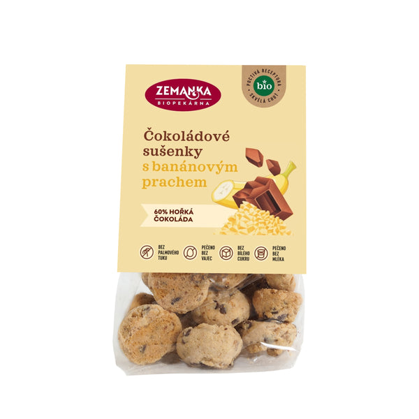 630402 Sušenky s čokoládou a banánovým prachem 100 g BIO ZEMANKA-1
