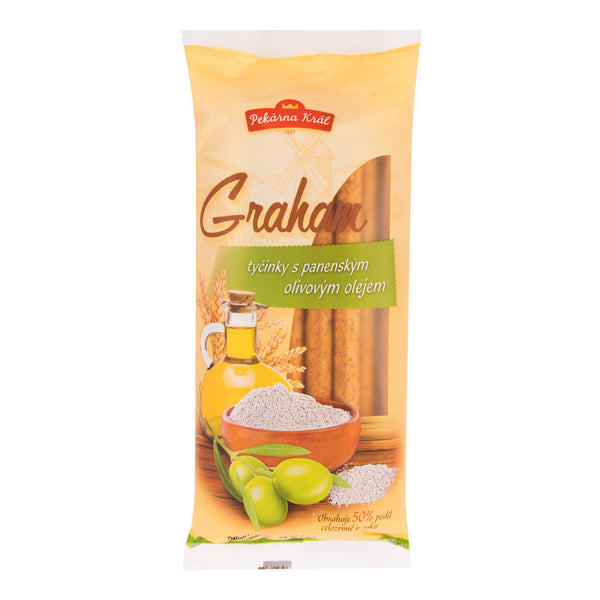 632174 Tyčinky grahamové s olivovým olejem 100 g PEKÁRNA KRÁL-1