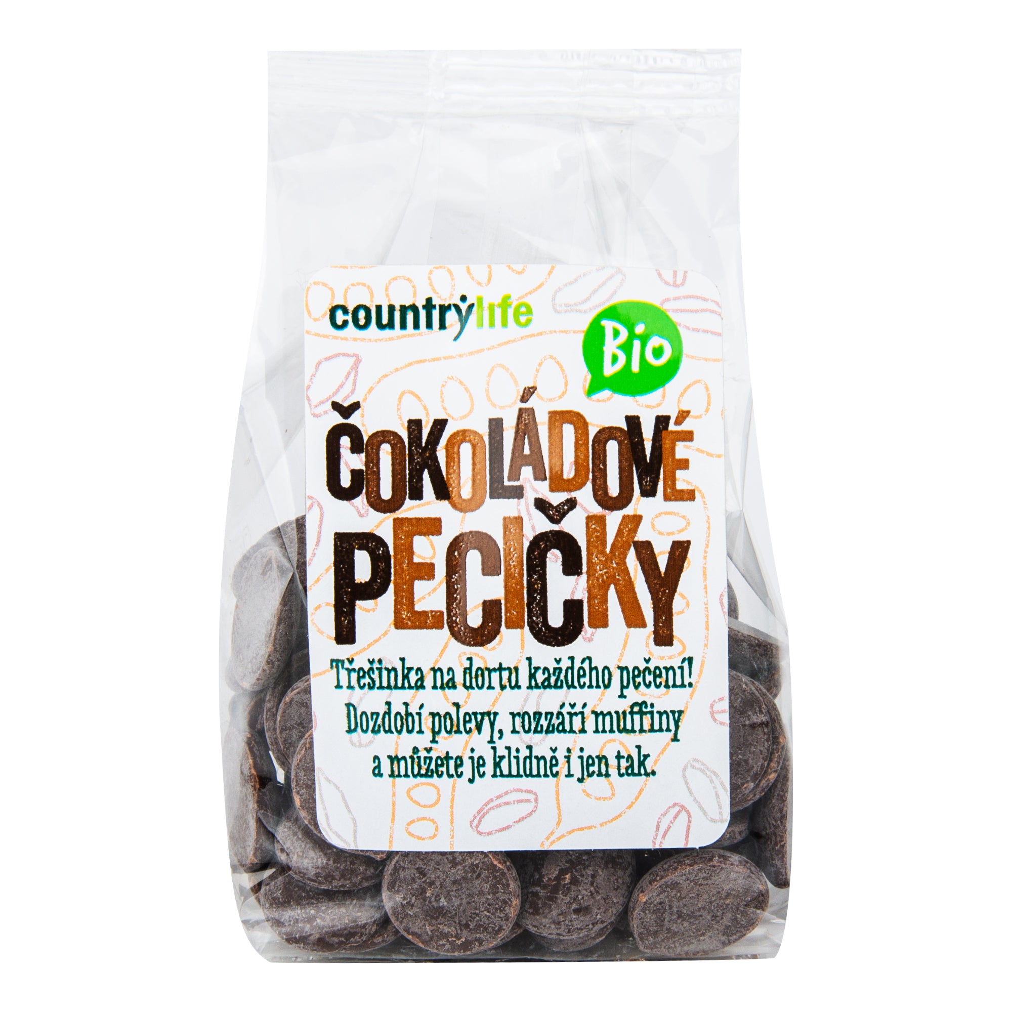 660047 Čokoládové pecičky 100 g BIO   COUNTRY LIFE-3