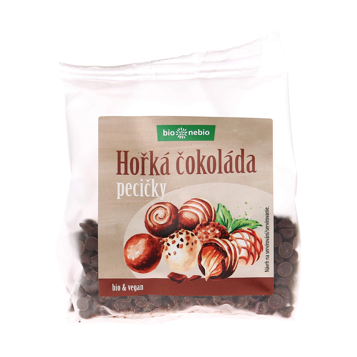 660180 Pecičky z hořké čokolády 100 g BIO   BIO NEBIO-1