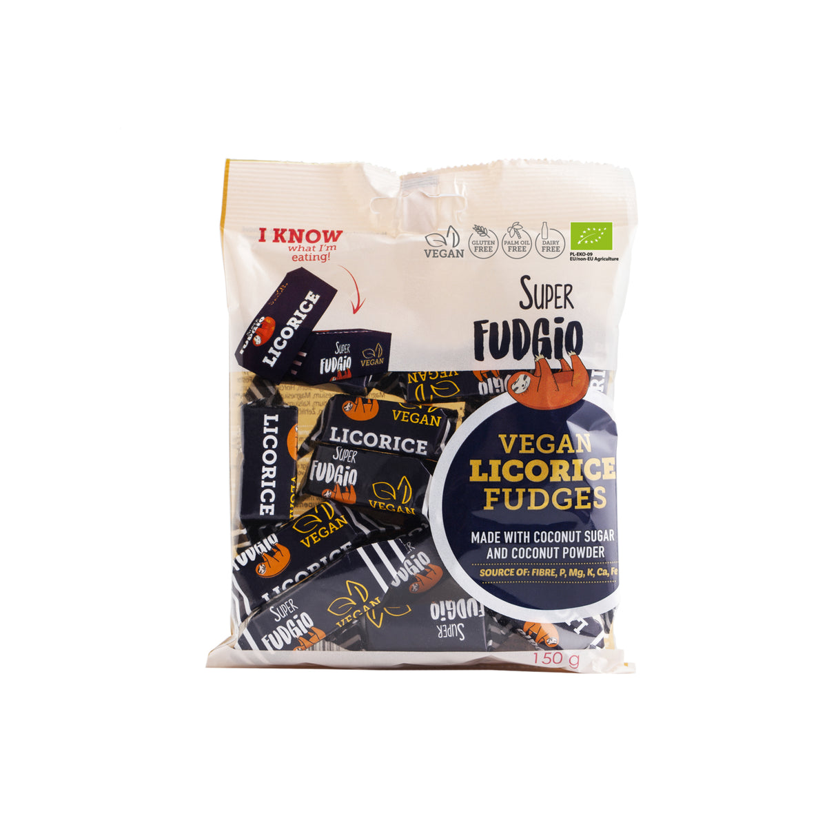 Superfudgio Karamely lékořice vegan BIO (150 g) - Econea.cz