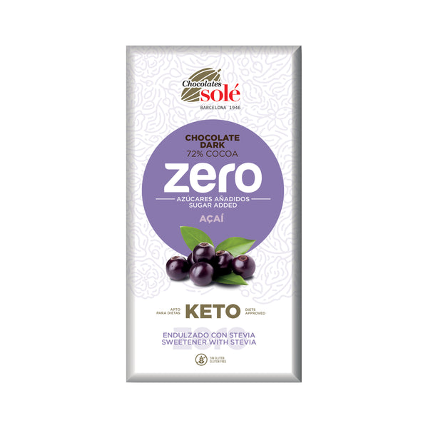 662224 Čokoláda hořká 72 % s acai a stévií bez cukru 100 g SOLÉ-1