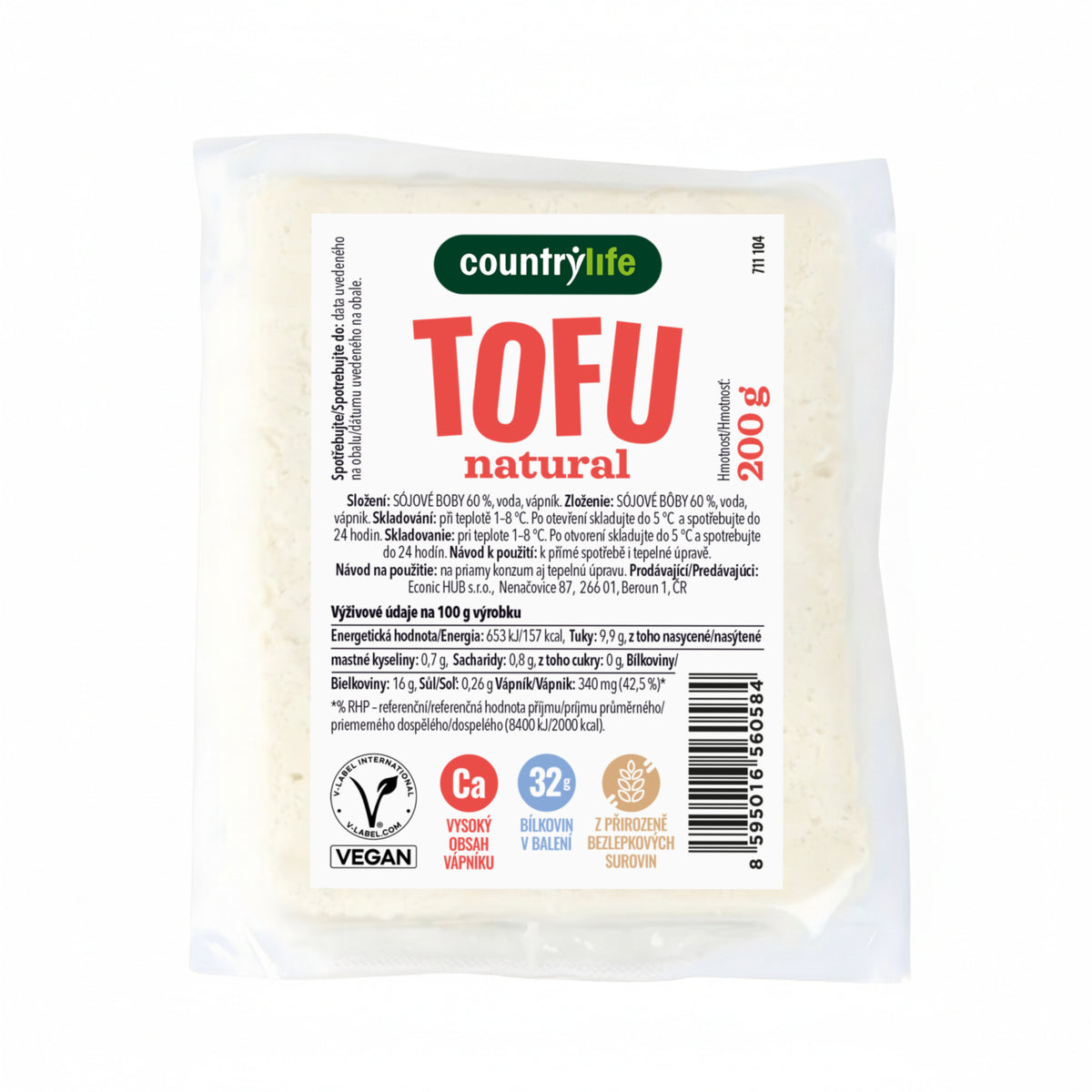 Country Life Tofu natural (200 g) - Econea.cz