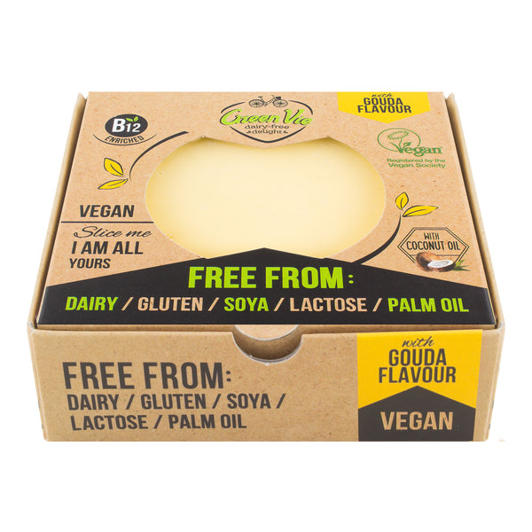 712098 Veganská alternativa sýru gouda blok 250 g GREENVIE-2