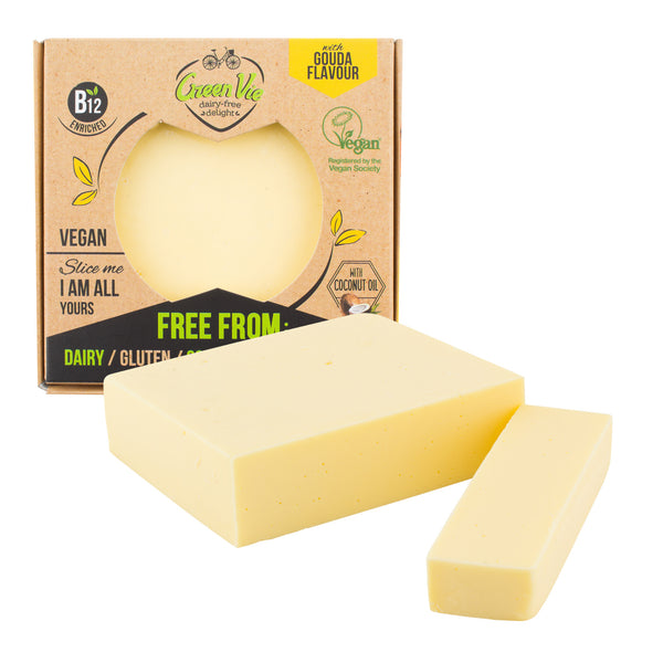 712098 Veganská alternativa sýru gouda blok 250 g GREENVIE-3
