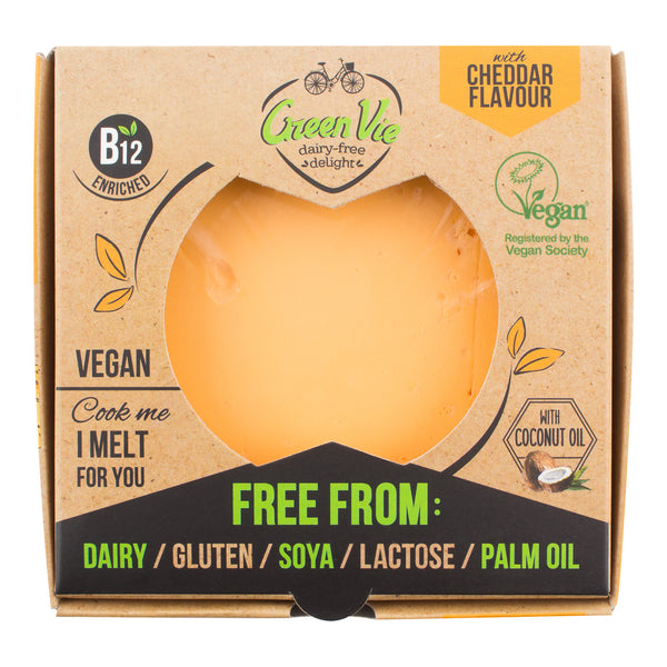 712100 Veganská alternativa sýru cheddar blok 250 g GREENVIE-1