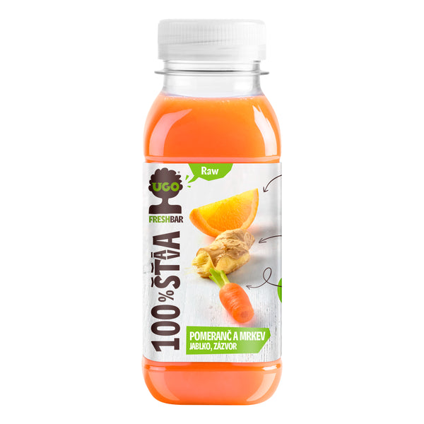 719034 Šťáva 100 % pomeranč, mrkev a zázvor 250 ml UGO-1