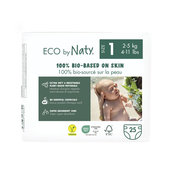Eco by Naty Ekoplenky pro novorozence 1 (2 - 5 kg) (25 ks)