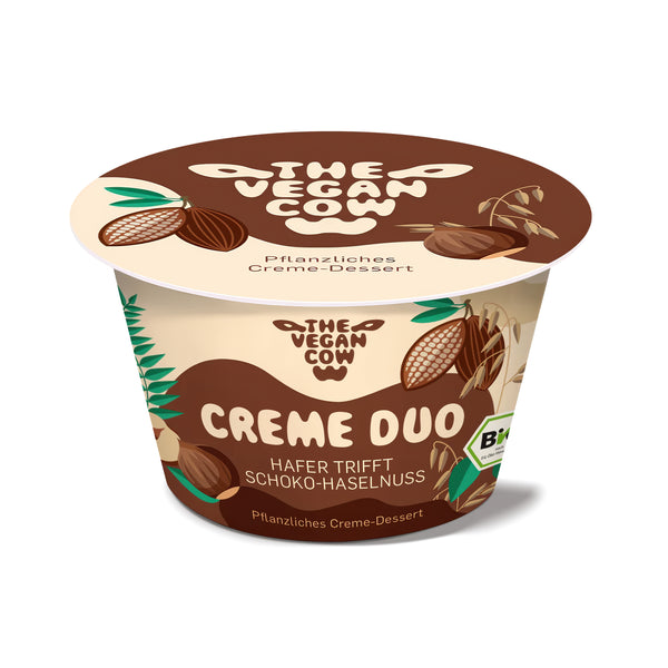 750026 Dezert ovesný krémový lískový oříšek a kakao 125 g BIO THE VEGAN COW-1