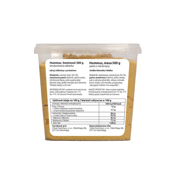 752062 Hummus - cizrnová pomazánka original 500 g I LOVE HUMMUS-2