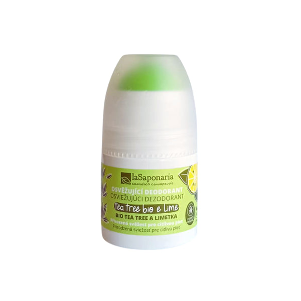 laSaponaria Deodorant roll-on osvěžující s tea tree a limetkou BIO (50 ml)