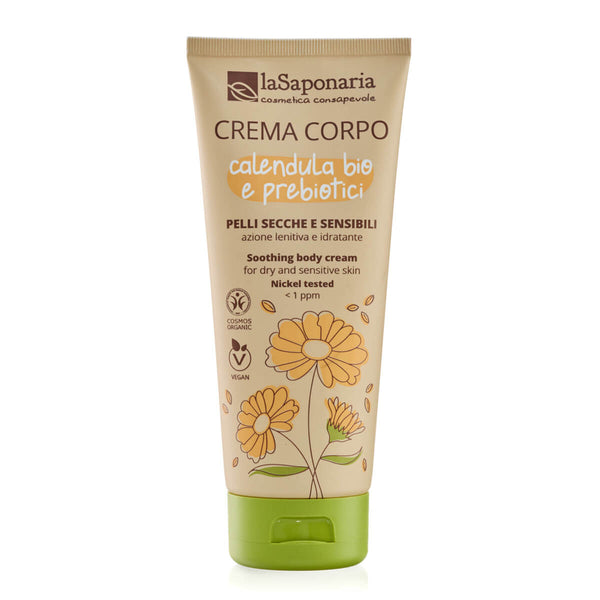 laSaponaria Tělový krém s BIO měsíčkem a prebiotiky pro citlivou pleť (200 ml)