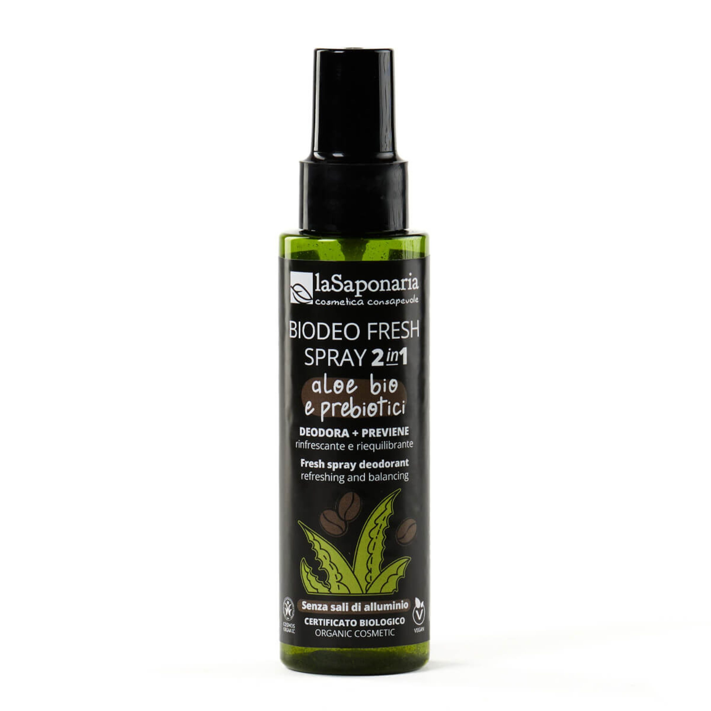 laSaponaria Pánský deodorant ve spreji s aloe vera a prebiotiky BIO (100 ml)