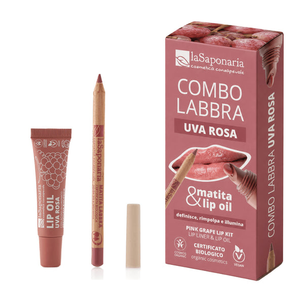laSaponaria Dárková sada na rty Lip Combo - Pink Grape