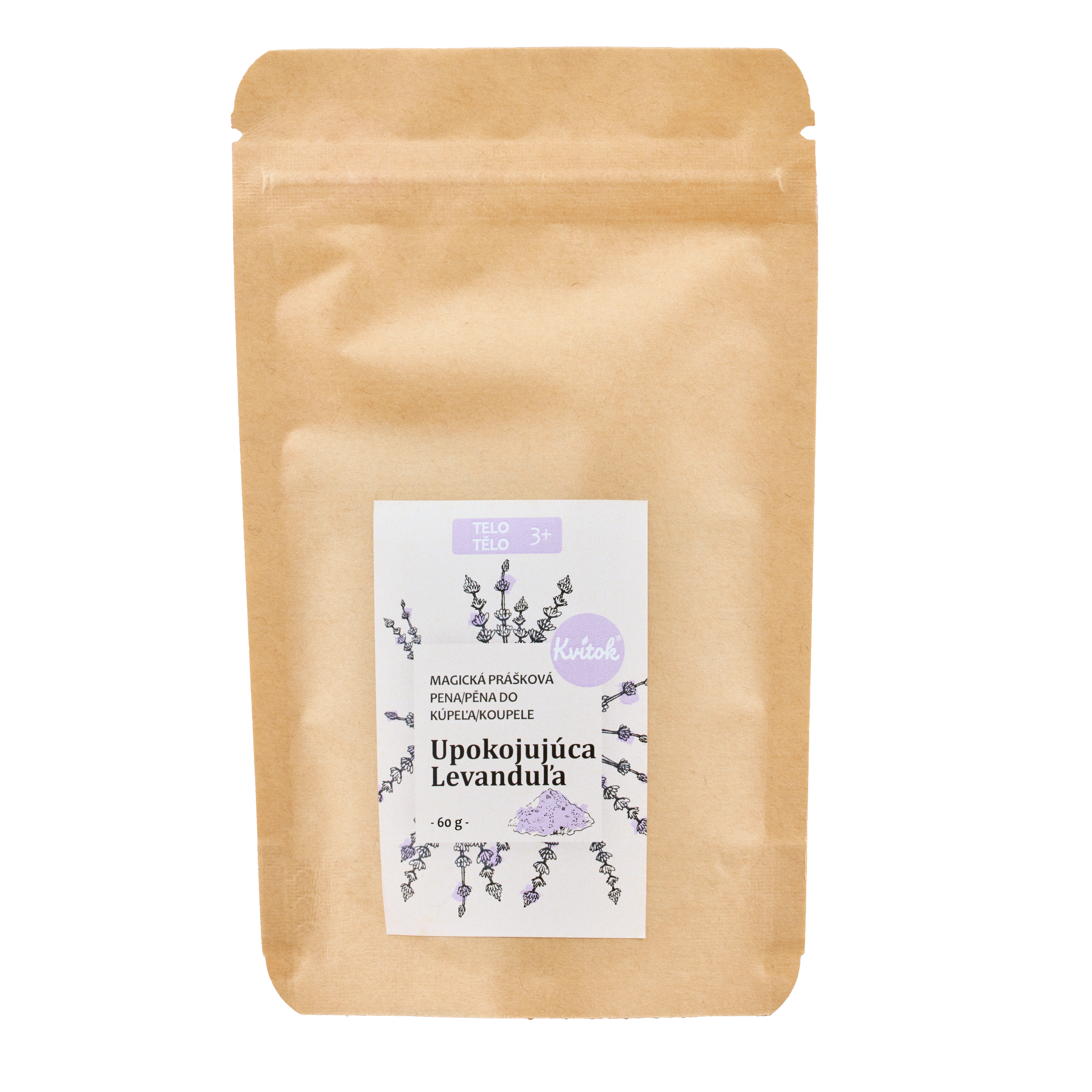 Kvitok Magická pěna do koupele Zklidňující levandule
