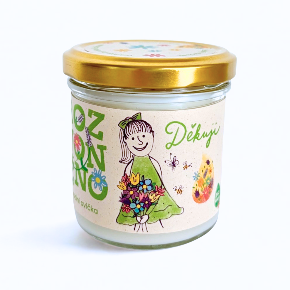 Rozvoněno Vonná svíčka - Děkuji (130 ml)