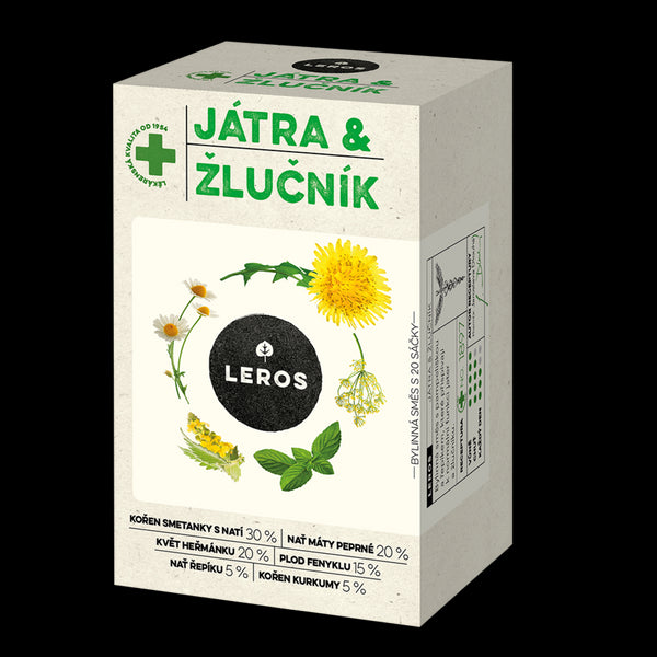 LEROS Bylinný čaj Játra & žlučník - nálev. sáčky (20 x 1,5 g)
