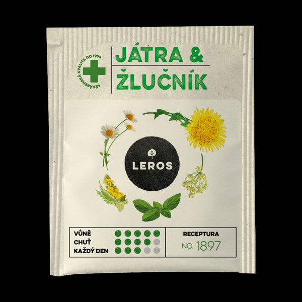 LEROS Bylinný čaj Játra & žlučník - nálev. sáčky (20 x 1,5 g)