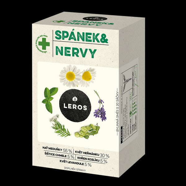 LEROS Bylinný čaj Spánek & Nervy - nálev. sáčky (20 x 1,3 g)