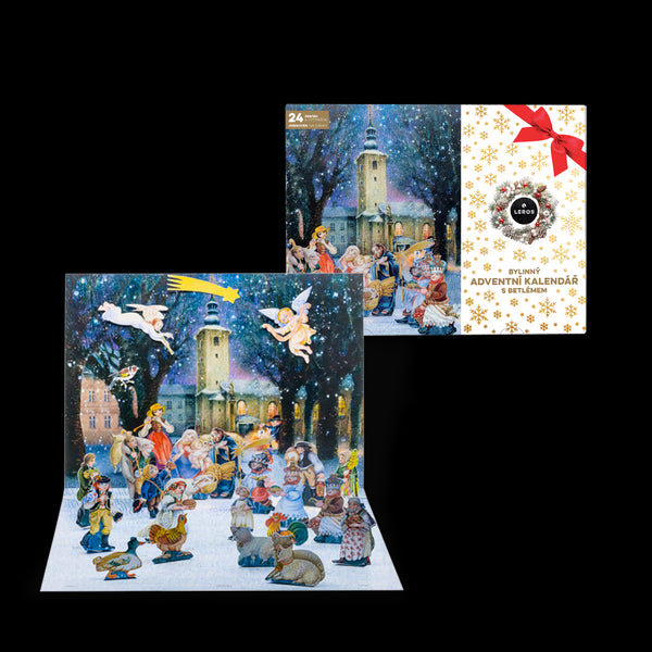 LEROS Bylinný adventní kalendář (24 nálev. sáčků) - Betlém - pošk. obal