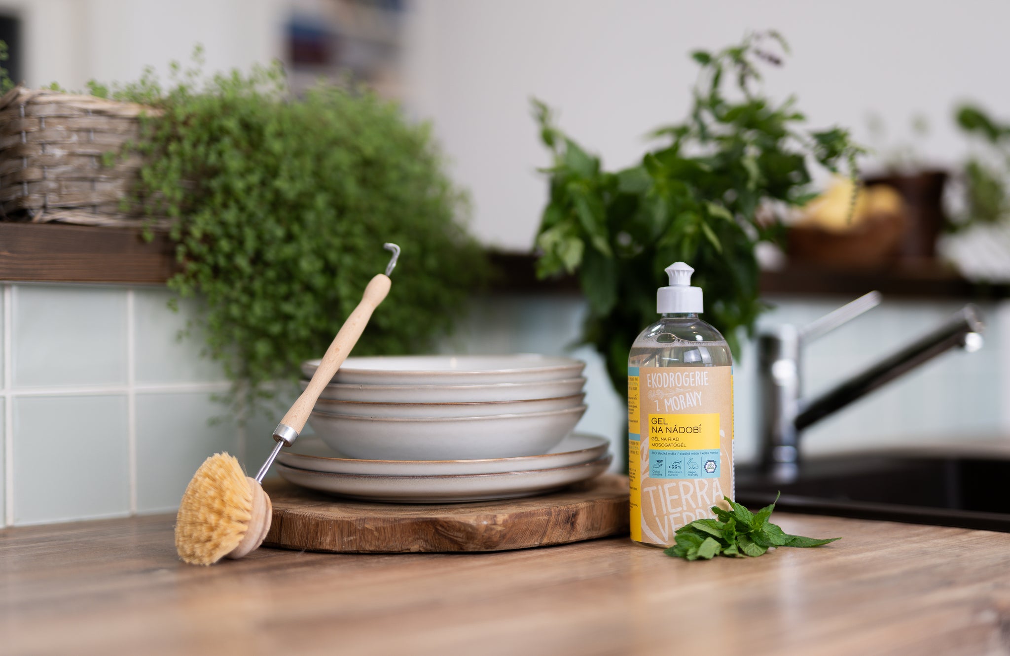 Tierra Verde Gel na nádobí - BIO sladká máta